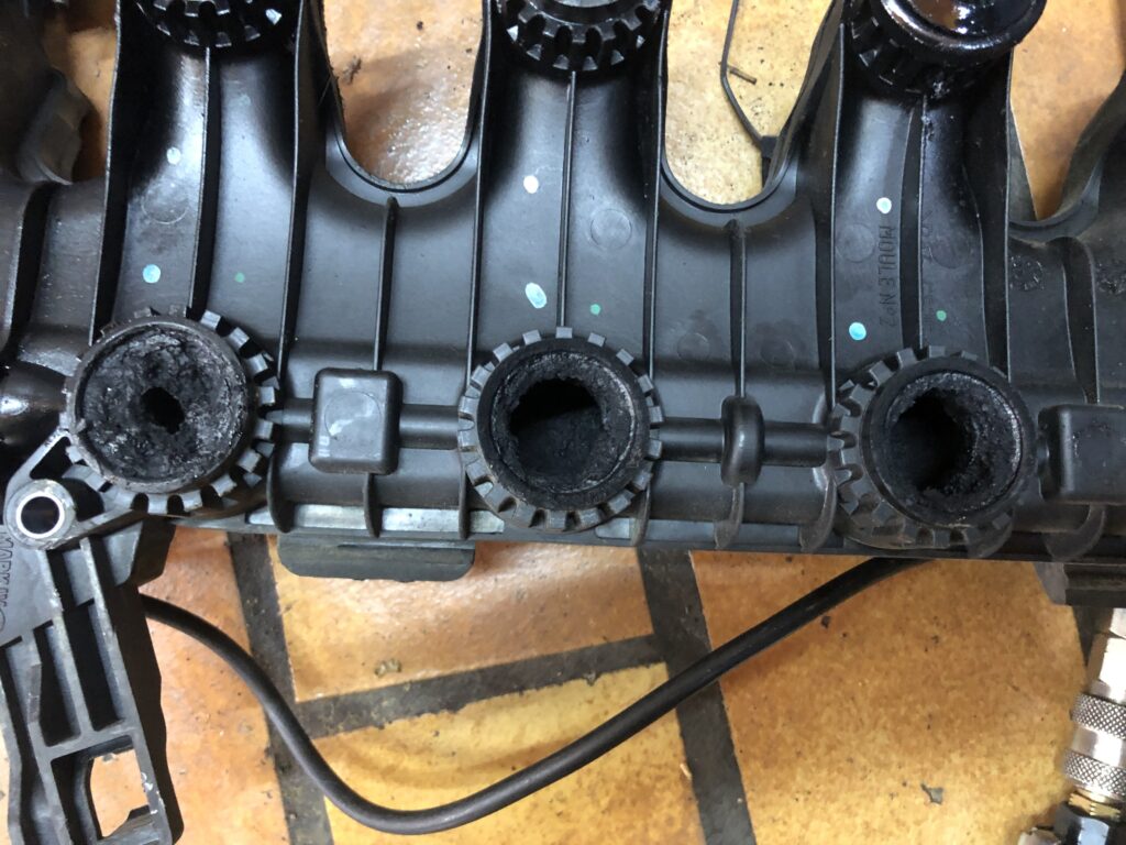 Začepljena usisna grana